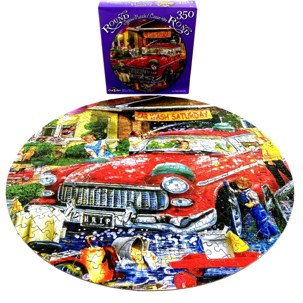ROUND‎ Car Wash Saturday 350 Piece Jigsaw Puzzle by CraZArt